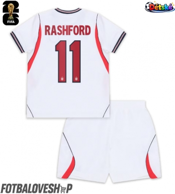 Anglie Marcus Rashford #11 Dětské Domácí Dres MS 2026 Krátký Rukáv (+ trenýrky)